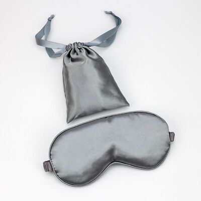 Schlafmaske aus Seide - Grau