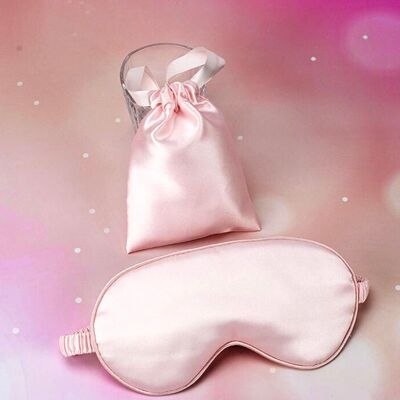 Maschera per dormire in seta - rosa nudo