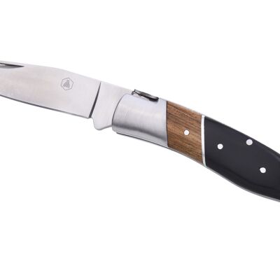 Zebrawood and black ebony folding knife