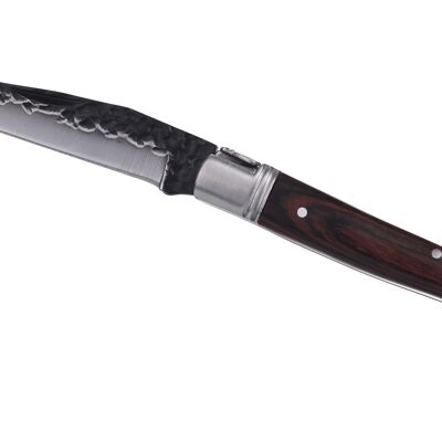 "Black Hammer" folding knife in pakka wood