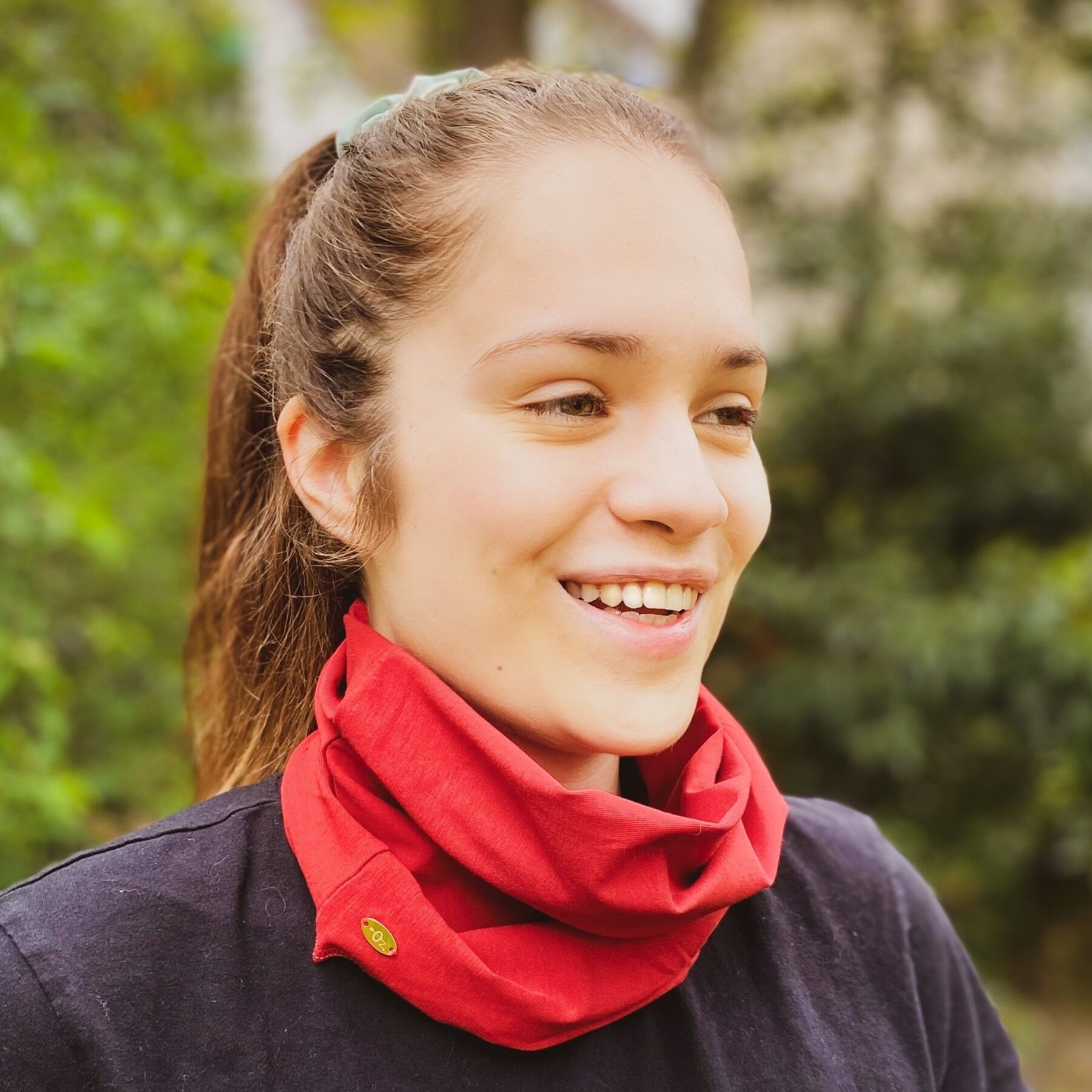 Girocollo in cotone biologico rosso Java Chili