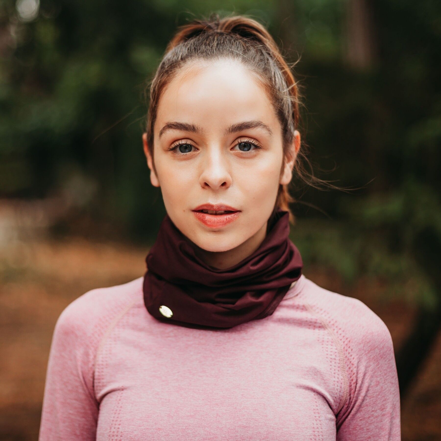 Scaldacollo Jerry bordeaux in cotone biologico