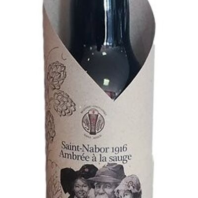 Bière St Nabor Ambrée à la Sauge "1916" 33 cl