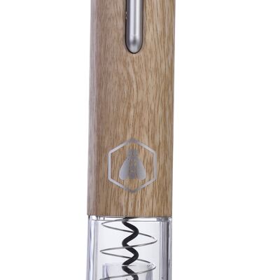 Wood & Silver color electric corkscrew