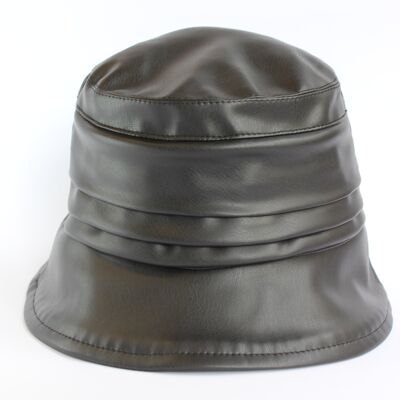 Hat with pleated details
