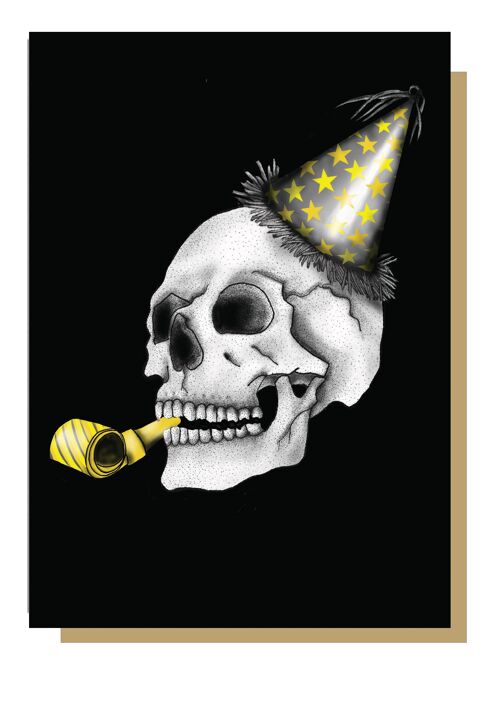 Party Hat Skull Birthday Card