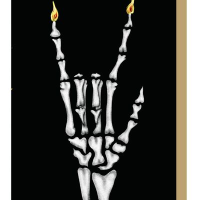 Rock Out Skeleton  - Gothic Birthday Card