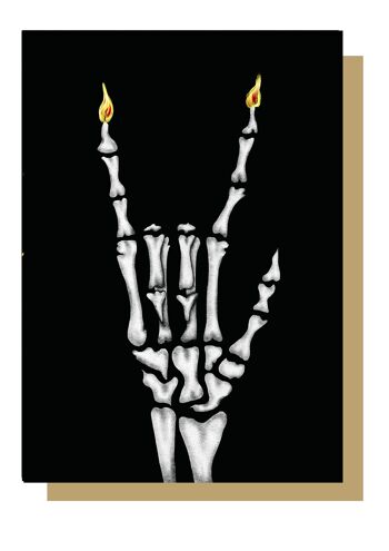 Rock Out Skeleton - Carte d'anniversaire gothique 1