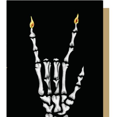 Rock Out Skeleton  - Gothic Birthday Card