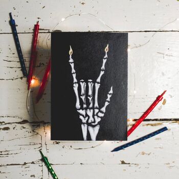 Rock Out Skeleton - Carte d'anniversaire gothique 3