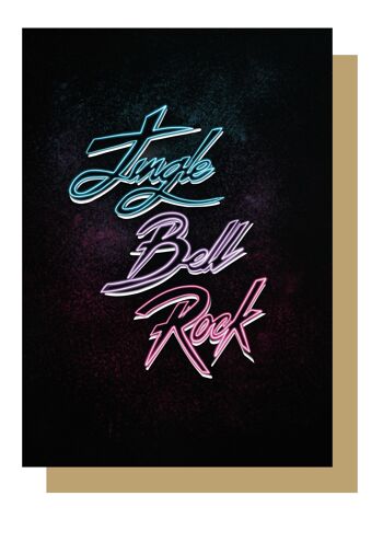 Carte de Noël au néon Jingle Bell Rock 1