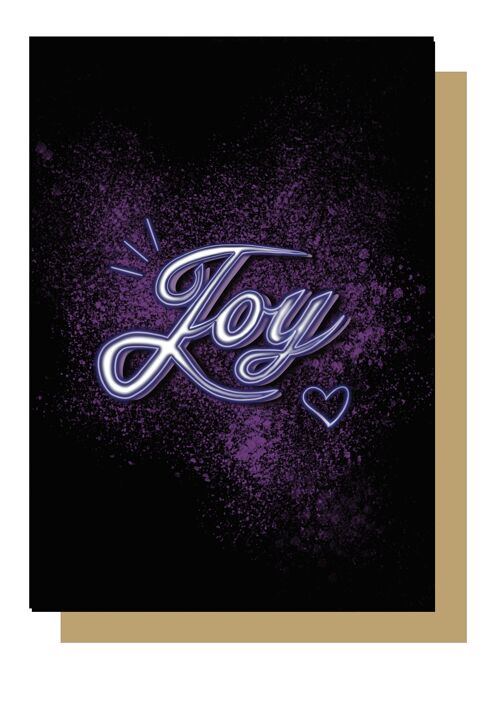 Joy Neon Christmas Card