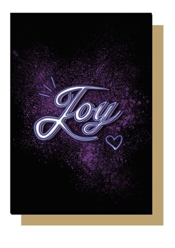 Carte de Noël Joy Neon 1