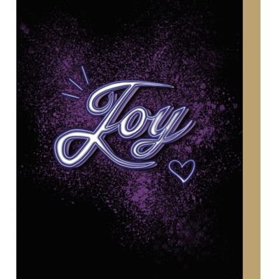 Tarjeta de Navidad Joy Neon