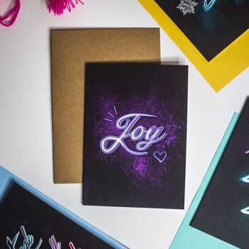 Carte de Noël Joy Neon 2