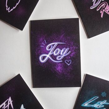 Carte de Noël Joy Neon 3
