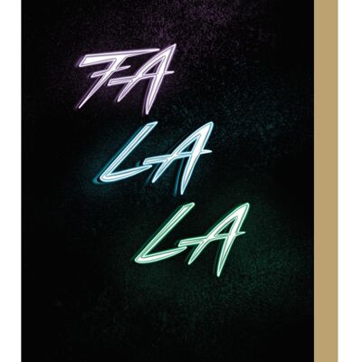 Cartolina di Natale Fa La La Neon