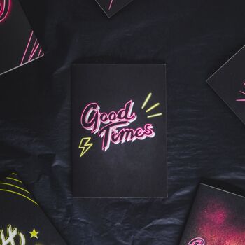 Carte d'anniversaire Good Times Neon 3
