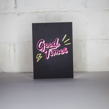 Carte d'anniversaire Good Times Neon 4