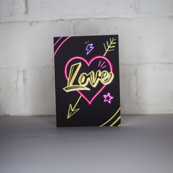Carte de voeux romantique Love Neon 4