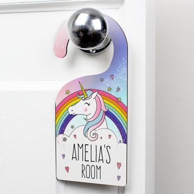 Appendiabiti per porta unicorno personalizzato