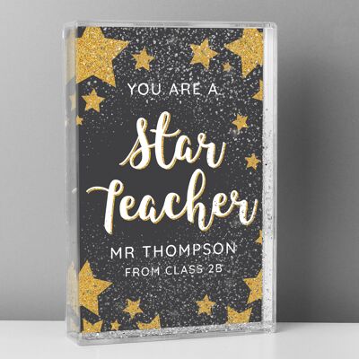Personalisierter Sie sind ein Star-Lehrer-Glitter-Shaker