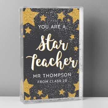 Shaker à paillettes personnalisé You Are A Star Teacher 1