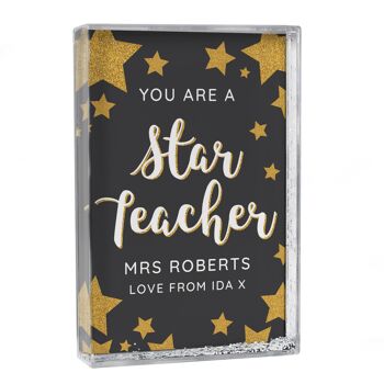 Shaker à paillettes personnalisé You Are A Star Teacher 2