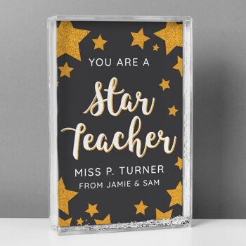 Shaker à paillettes personnalisé You Are A Star Teacher 3