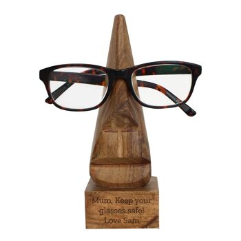 Porte-lunettes en bois personnalisé en forme de nez 4