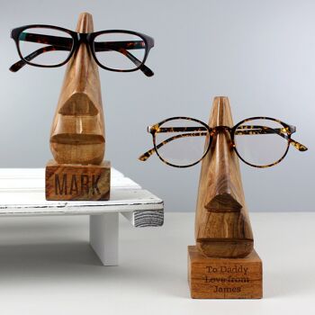 Porte-lunettes en bois personnalisé en forme de nez 7