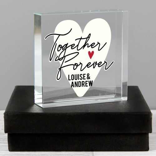 Personalised Together Forever Large Crystal Token