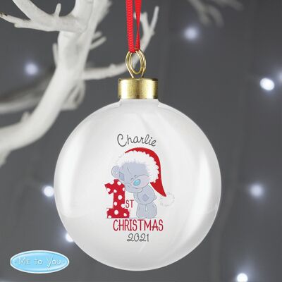 Piccola pallina di Teddy Tatty personalizzata 'My 1st Christmas'