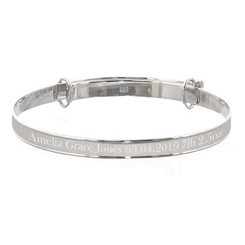 Bracelet d'étoile en diamant en expansion pour enfant en argent sterling personnalisé 6