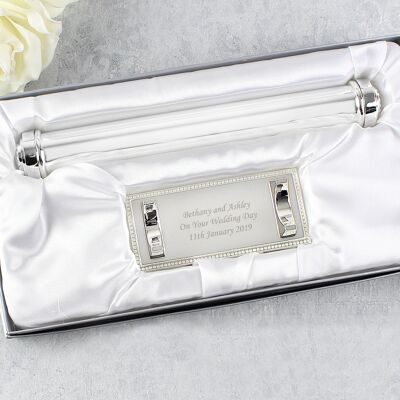 Personalised Plain Silver Plated Certificate Holder