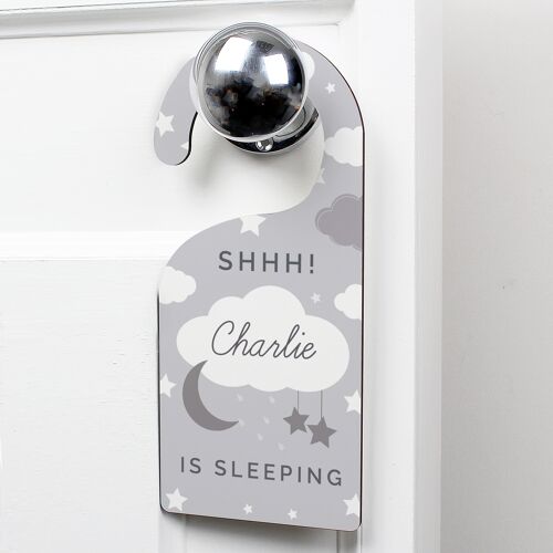 Personalised New Baby Moon & Stars Door Hanger