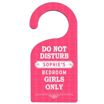 Affichette de porte rose personnalisée « Ne pas déranger » 2