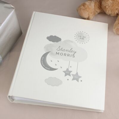 Álbum personalizado New Baby Moon & Stars con fundas