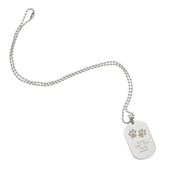 Collier d'étiquette de chien en acier inoxydable avec empreintes de pattes personnalisées 9