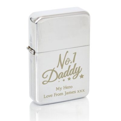 Encendedor personalizado No.1 Daddy Silver