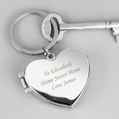 Personalised Heart Photoframe Keyring