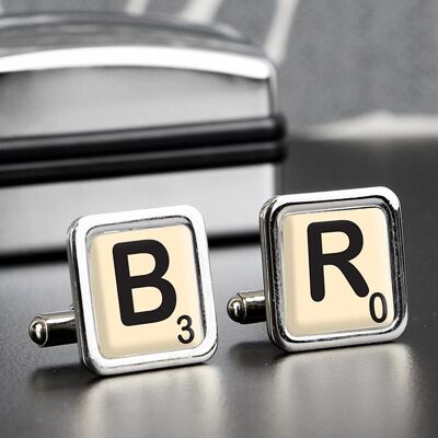 Personalised Initial and Age Cufflinks