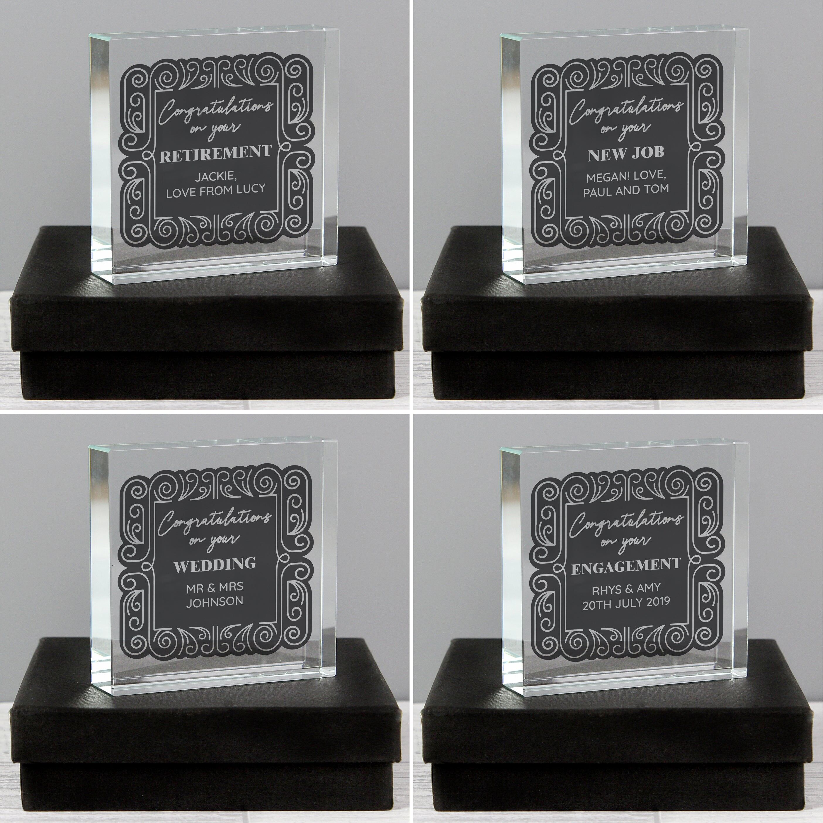 Personalisierte Glückwünsche, großes Kristall-Token