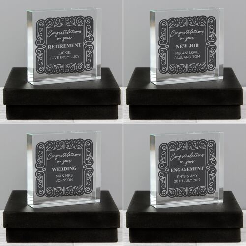 Personalised Congratulations Large Crystal Token