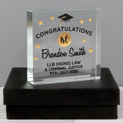 Personalised Congratulations Graduation Large Crystal Token