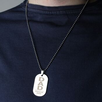 Collier personnalisé en acier inoxydable Dog Tag pour papa 3