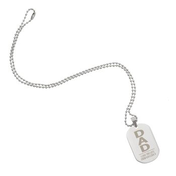 Collier personnalisé en acier inoxydable Dog Tag pour papa 4