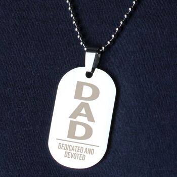 Collier personnalisé en acier inoxydable Dog Tag pour papa 5