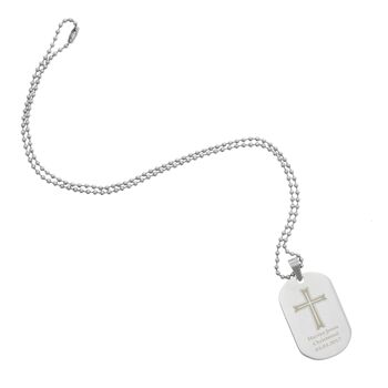 Collier Médaillon Croix Acier Inoxydable Personnalisé 2