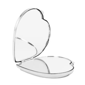 Miroir Compact Coeur Diamante Personnalisé 10